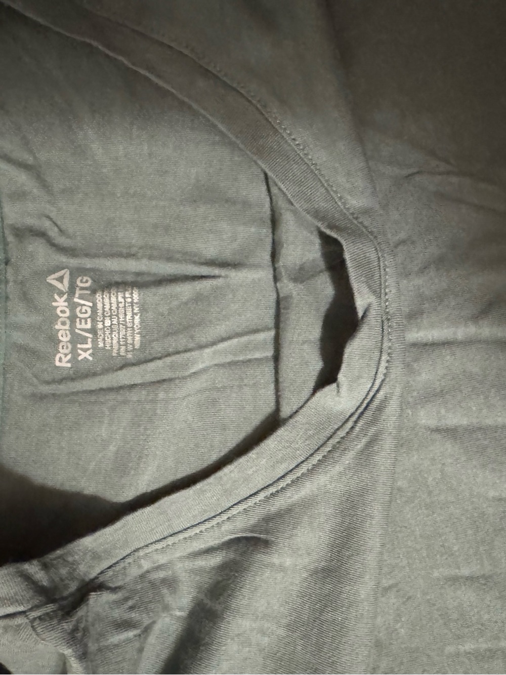 Reebok Green Crew Neck Shirt with Logo